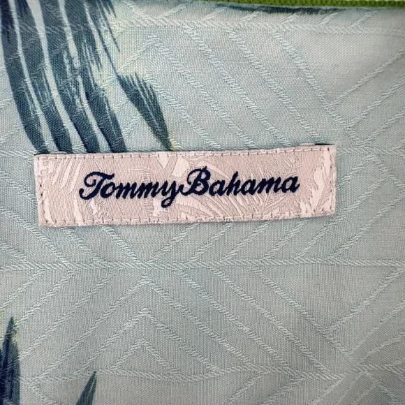 Tommy Bahama Mens 2XLB Silk Camp Shirt Tropical Floral Blue TB93 Big & Tall - Picture 5 of 13